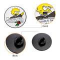 LOGO DEL LOGO COMENTARIO Donuts rosa lindo Simpsons Metal Craft Lapel Pin